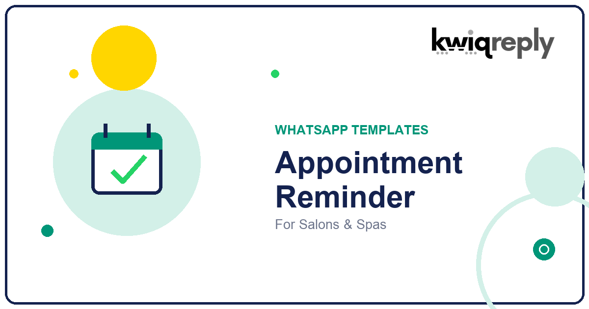 WhatsApp Appointment Reminder Templates for Salons & Spas (6 Examples)