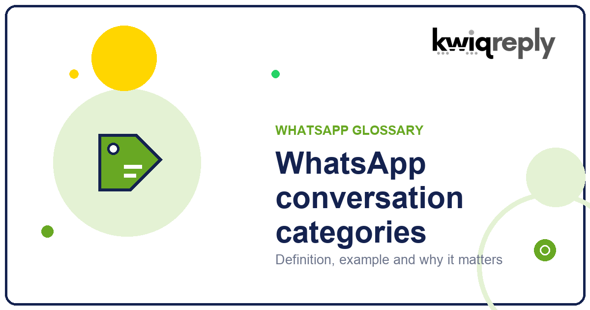 What is WhatsApp conversation categories?