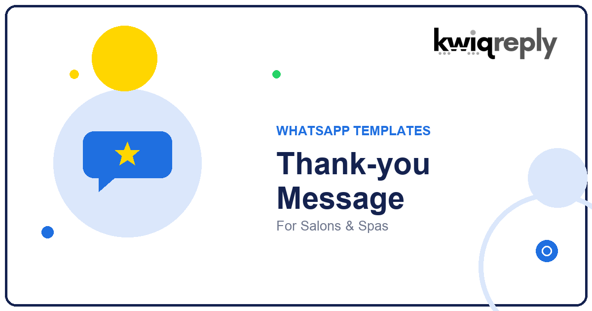 WhatsApp Thank-you Message Templates for Salons & Spas (6 Examples)